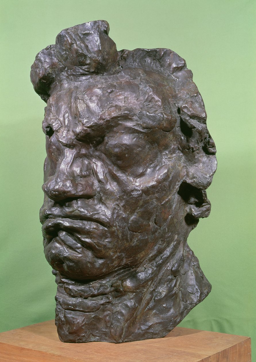 Tragische Maske von Ludwig van Beethoven (1770-1827), 1901 (Bronze) von Emile Antoine Bourdelle