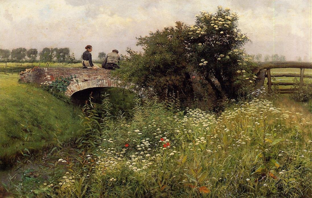 Ein Treffen auf der Brücke von Emile Claus