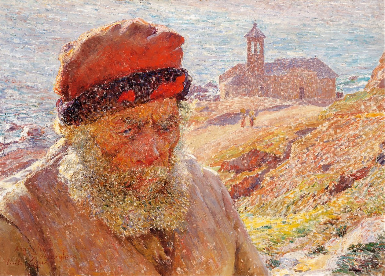Ampelio, alter Fischer von Bordighera von Emile Claus