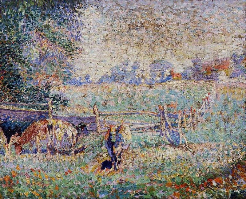 Kühe auf der Weide von Emile Claus