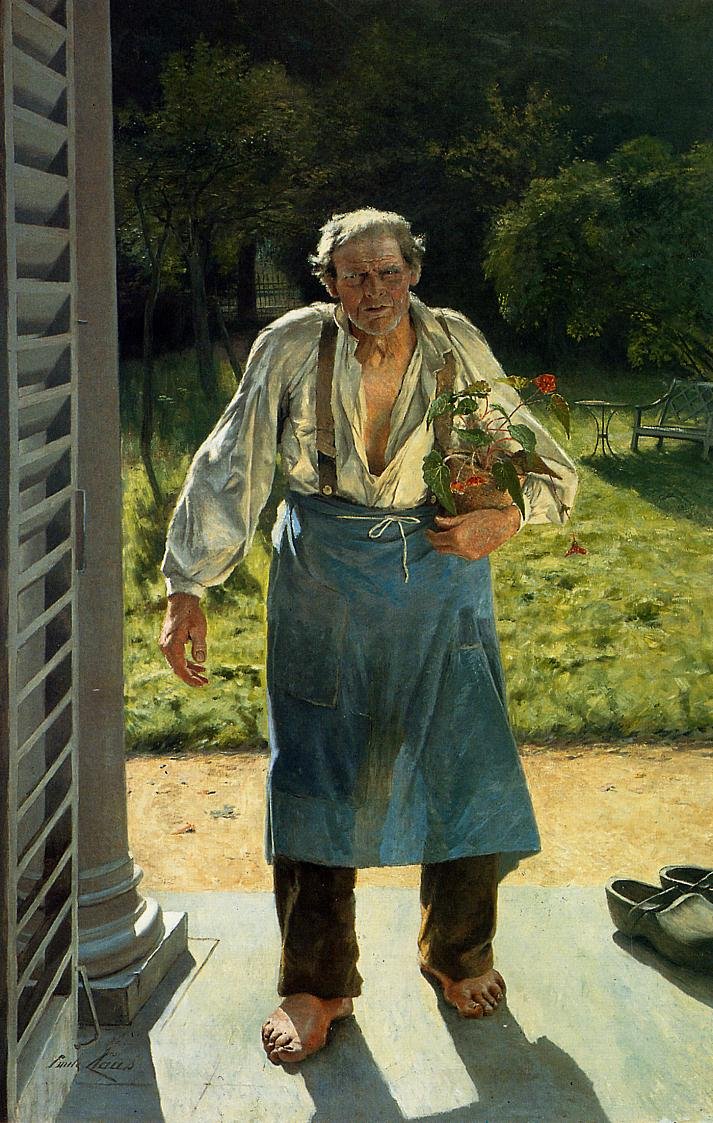 Der alte Gärtner von Emile Claus