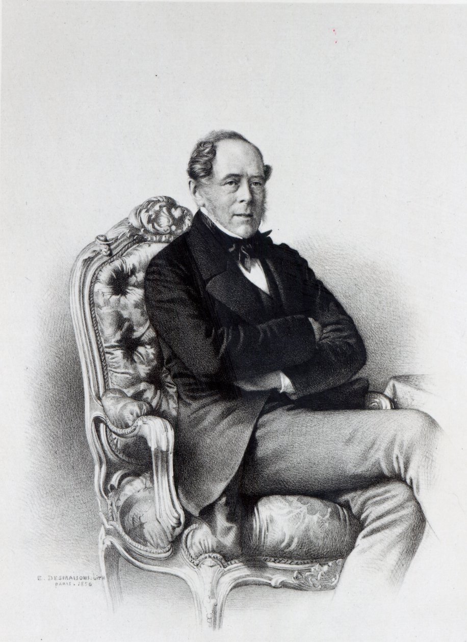 George Villiers, 4. Earl of Clarendon, 1856 von Emile Desmaisons