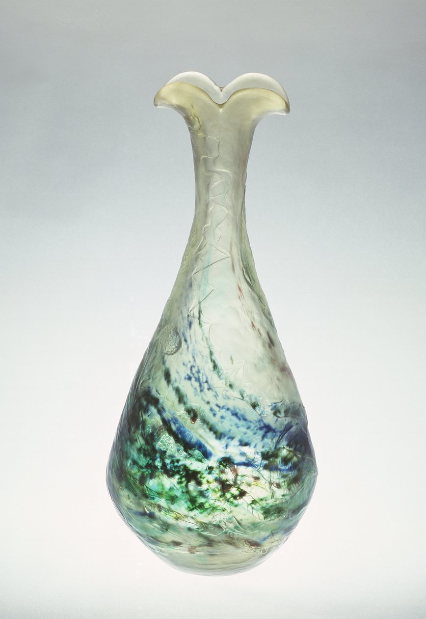 Vase, graviert und dekoriert von Emile Gallé, ca. 1900 von Emile Galle