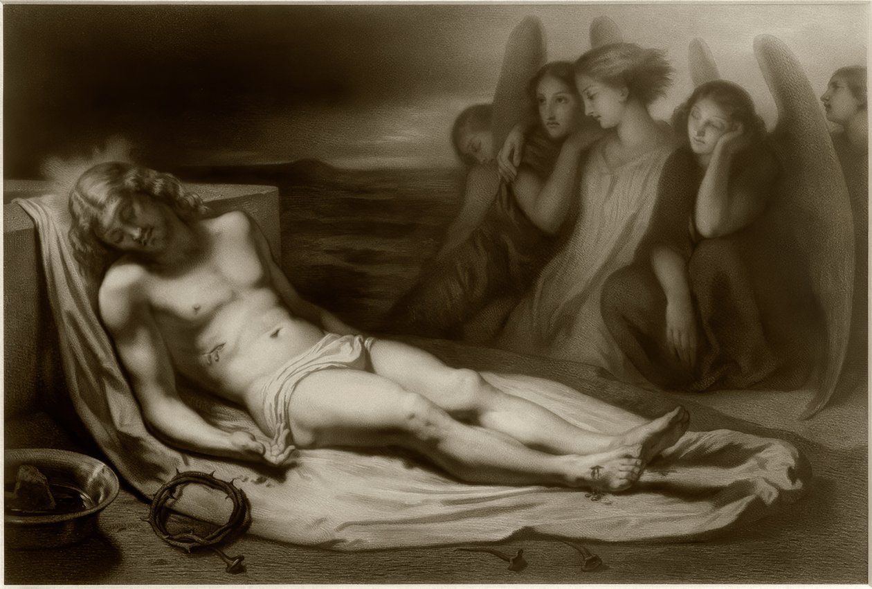 Leichnam Christi mit Engeln von Emile Lassalle