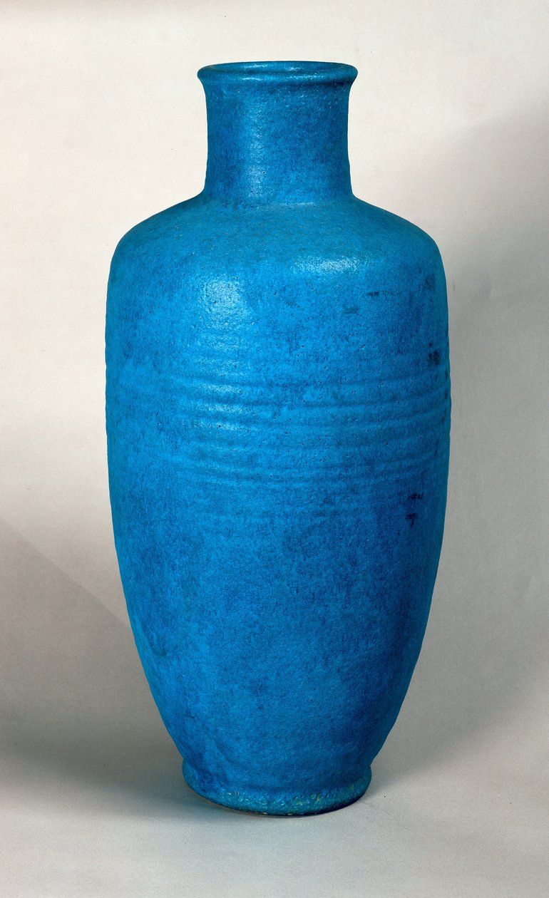 Vase in Form einer Flasche mit geradem Hals von Emile Lenoble
