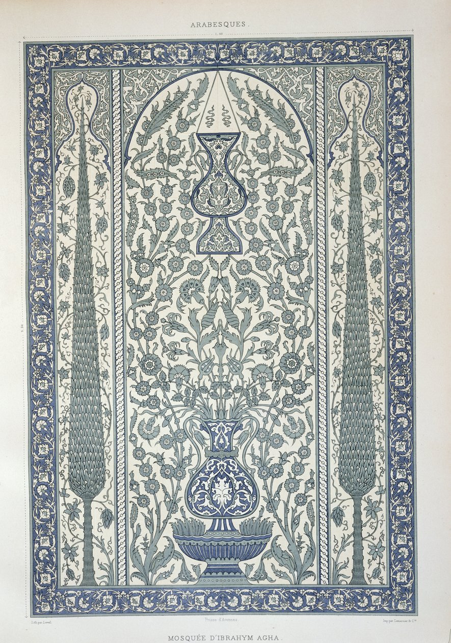 Design der Moschee von Ibrahym Agha, aus 