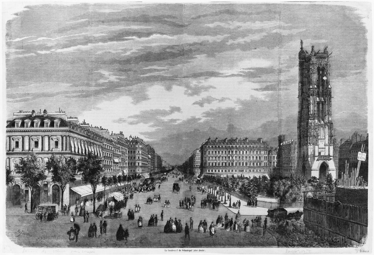 Paris, Boulevard de Sebastopol von Emile Theodore Therond