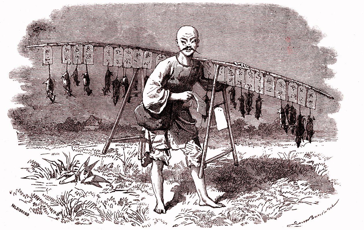 Rattenfänger in China von Emile Antoine Bayard
