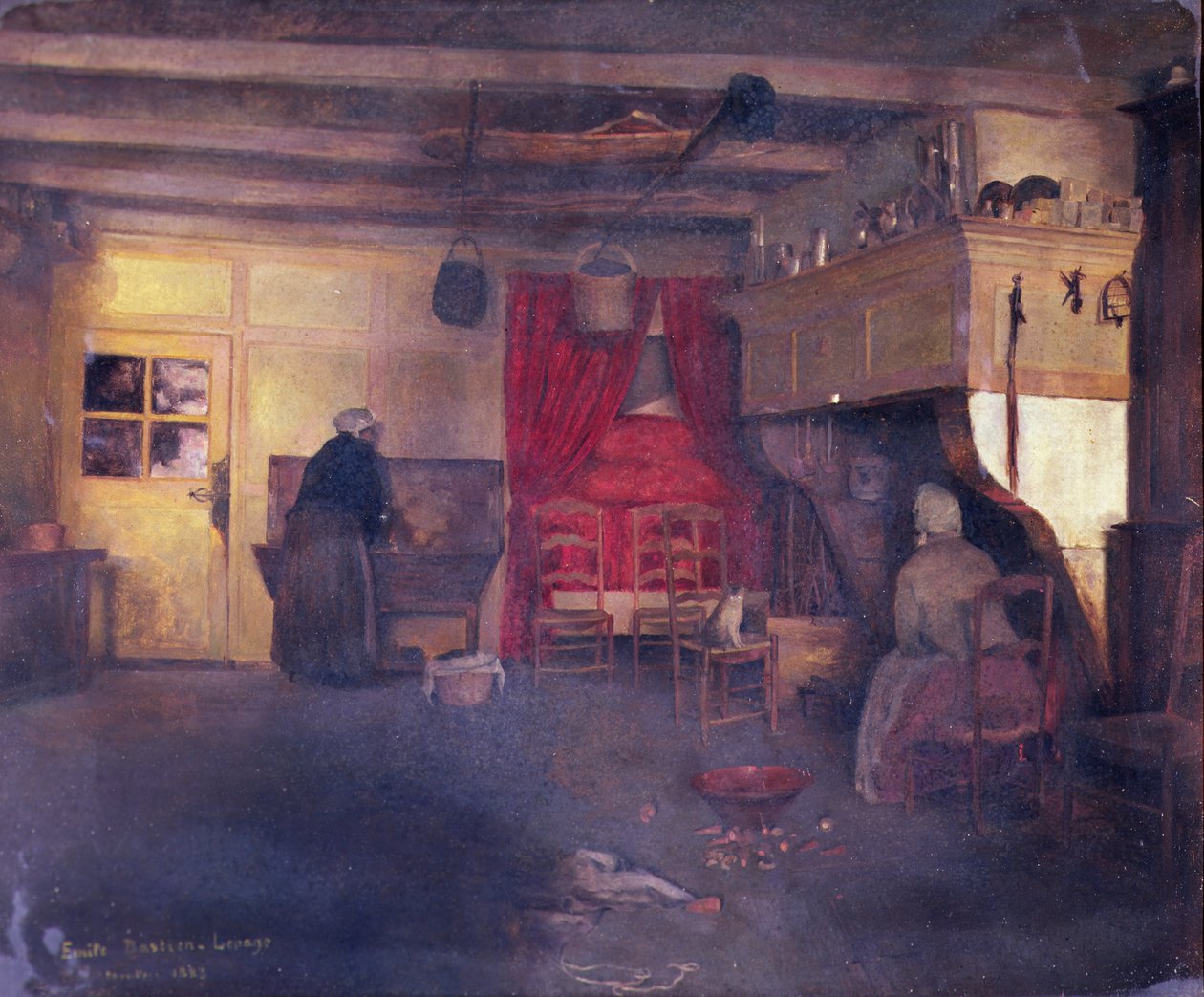 Bauerninterieur in Damvilliers, 1882 von Emile Bastien Lepage
