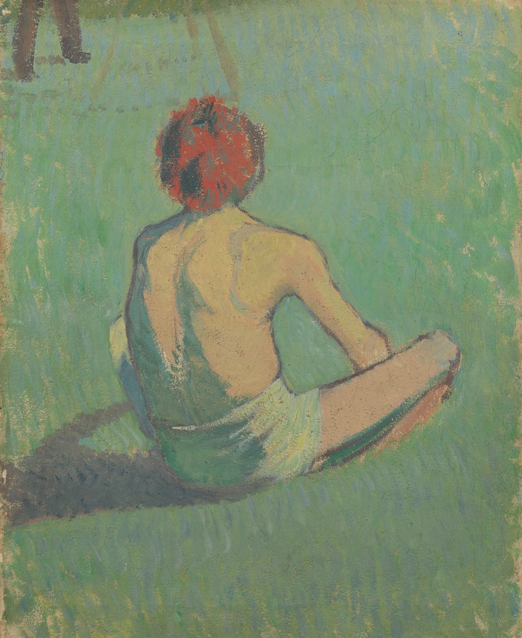 Junge, der im Gras sitzt, 1886 von Emile Bernard