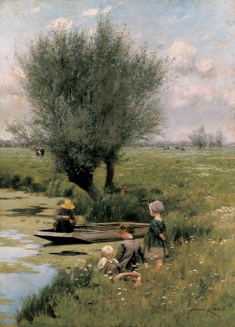 Am Flussufer von Emile Claus