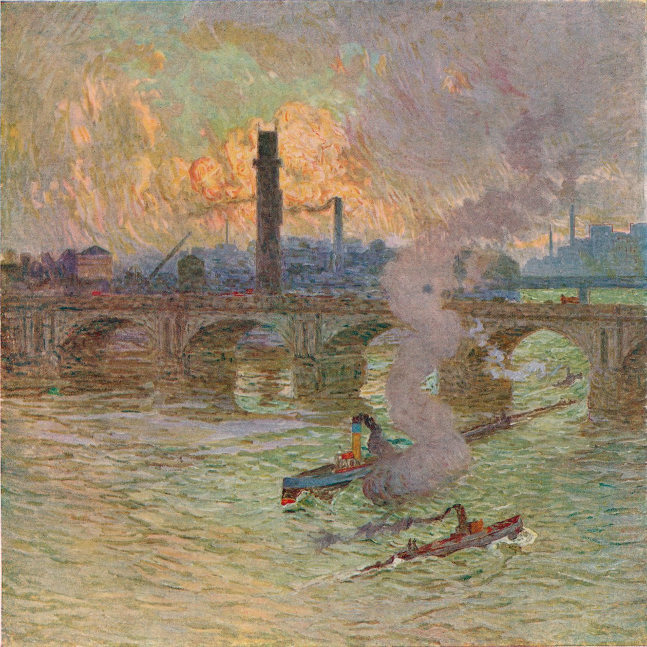 Raues Wetter, ca. 1917 von Emile Claus