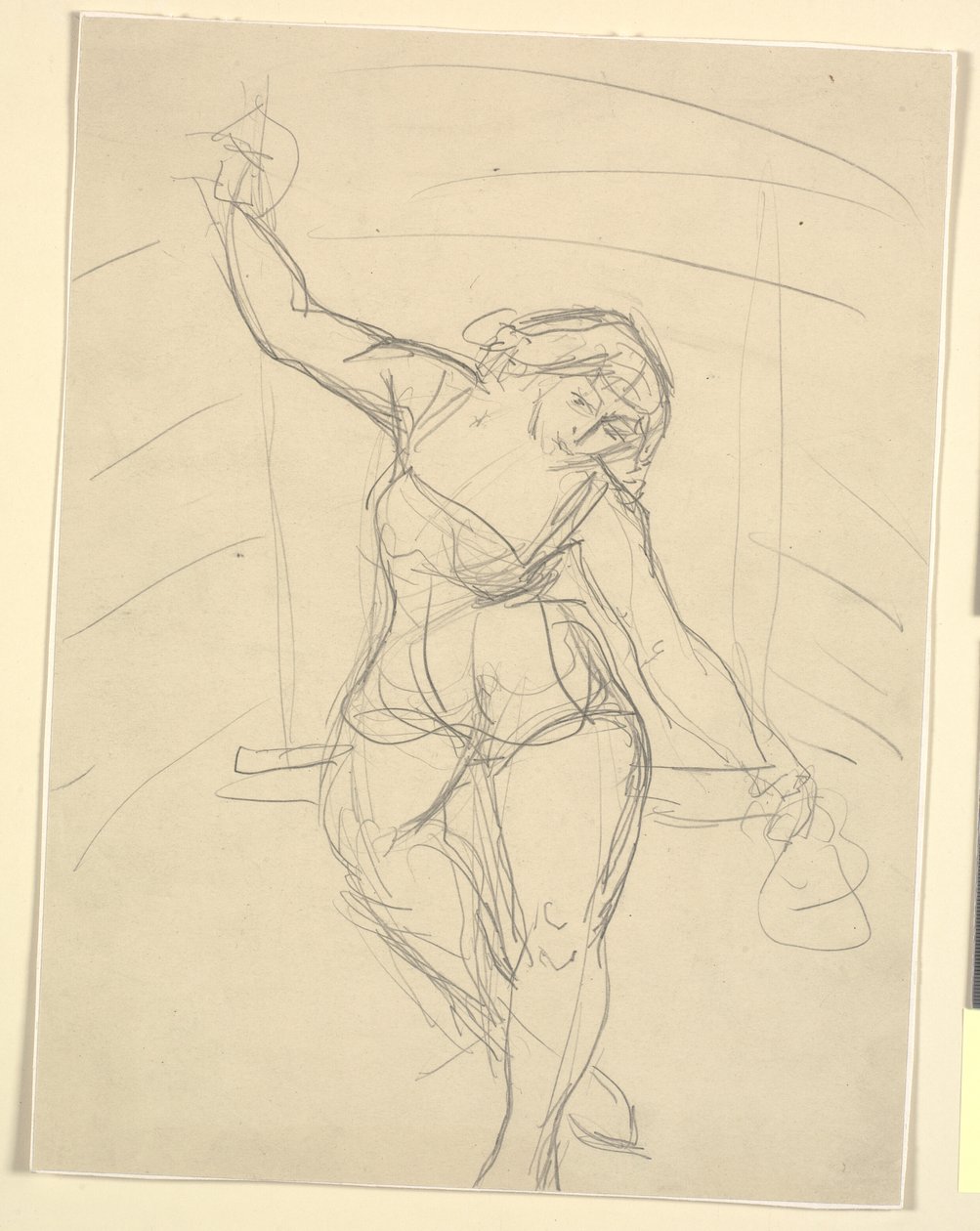 Weibliche Künstlerin sitzt auf Trapez von Emile Othon Friesz