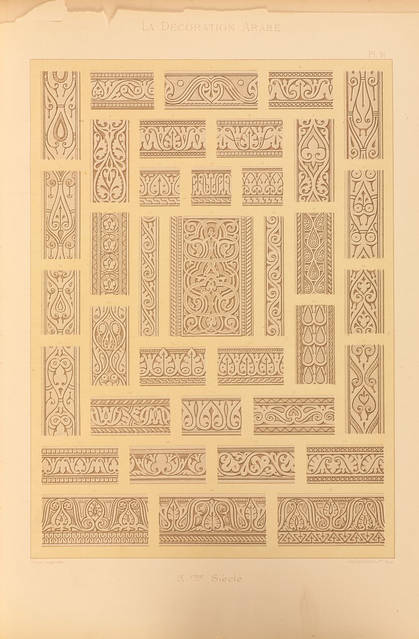 Moschee von Ahmed-ibn-Touloun, 1885 von Emile Prisse dAvennes