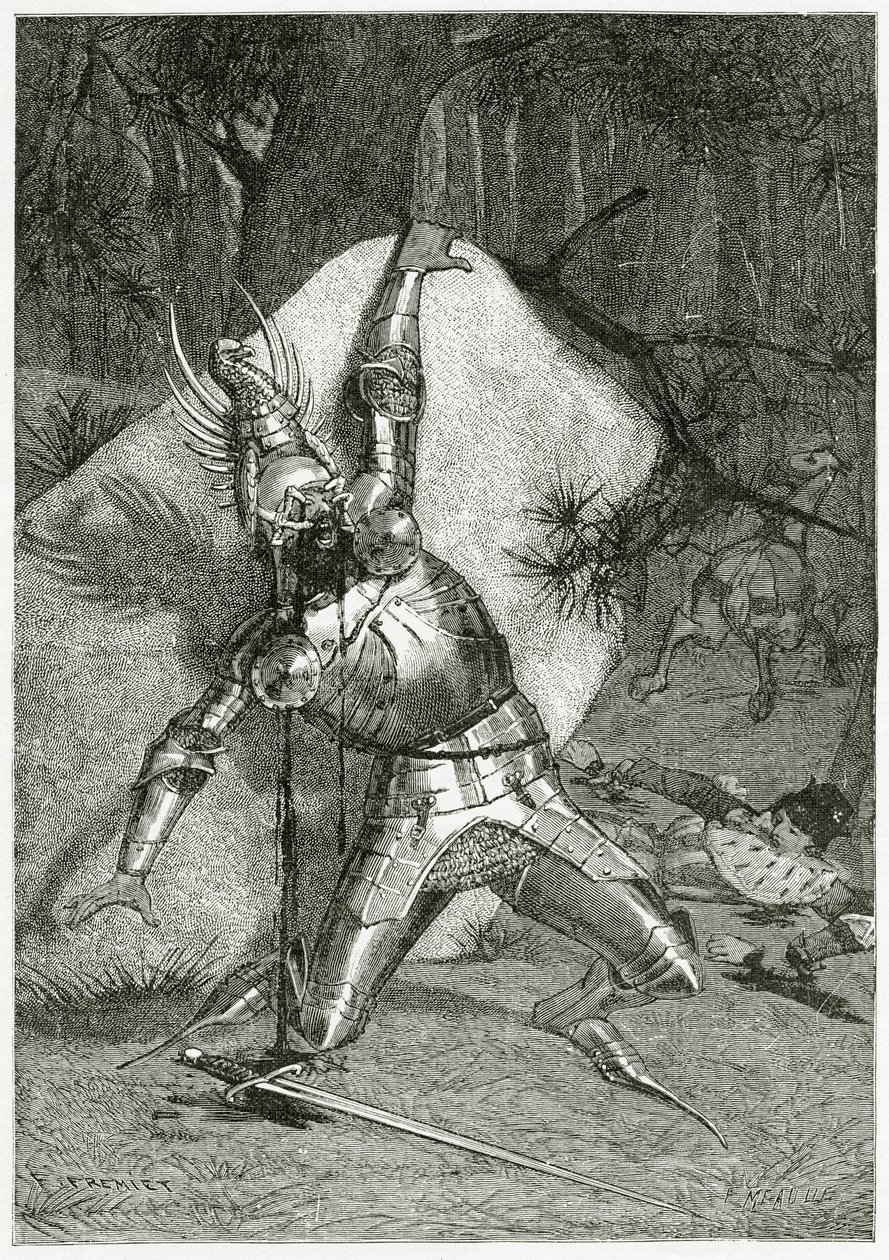 Tiphaine geblendet von seinem bronzenen Adler, 19. Jahrhundert von Emmanuel Fremiet