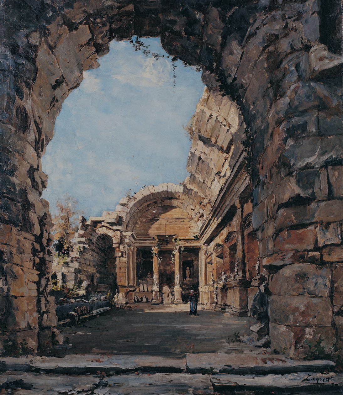 Der Tempel der Diana, Nîmes von Emmanuel Lansyer
