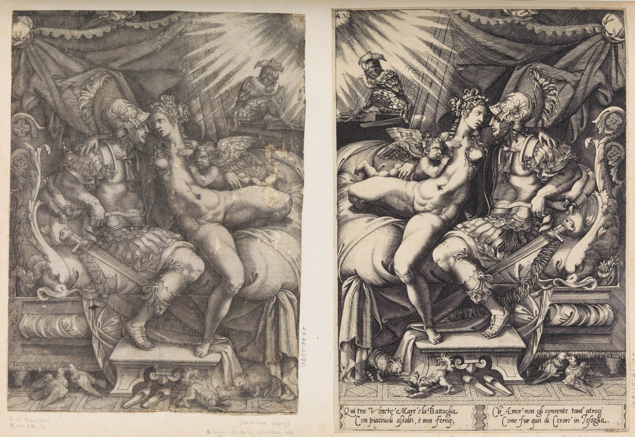 Mars und Venus, 1543 von Enea Vico