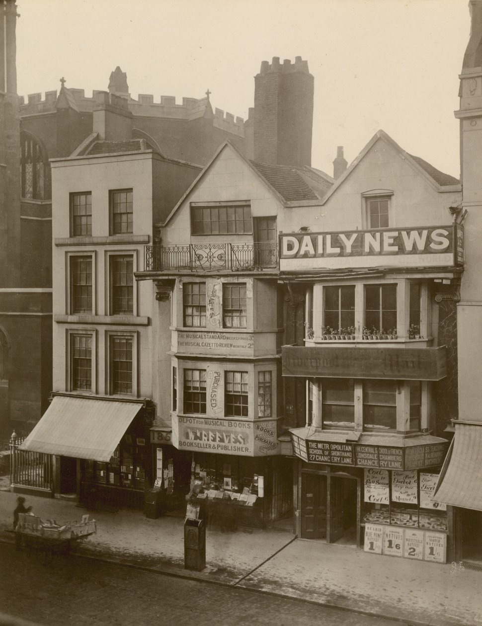 Fleet Street, London; Nordseite mit 184-186 Fleet Street von English Photographer