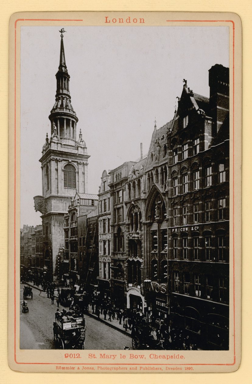 St Mary le Bow, Cheapside, London von English Photographer