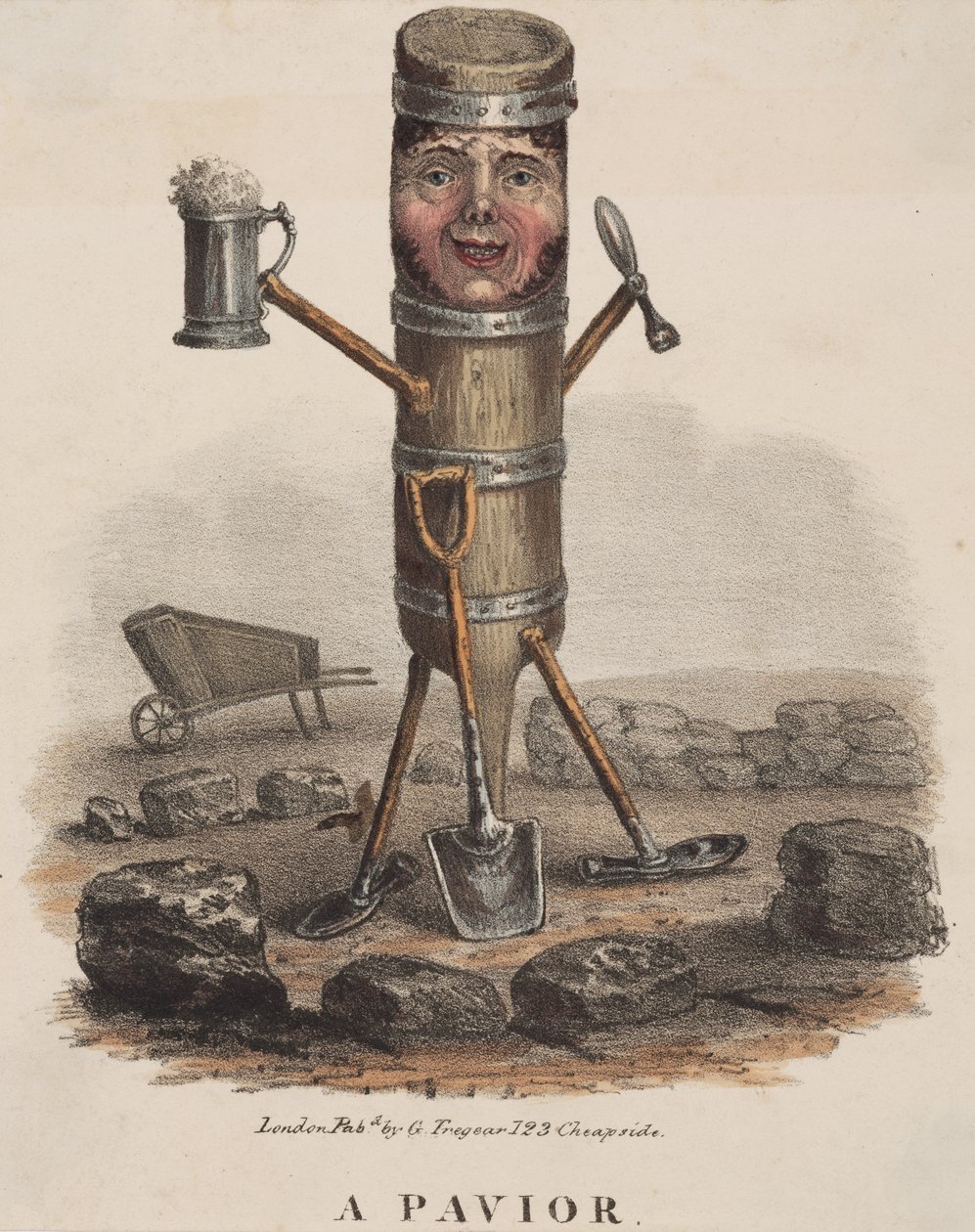 Ein Pflasterer, um 1810-60 von English School