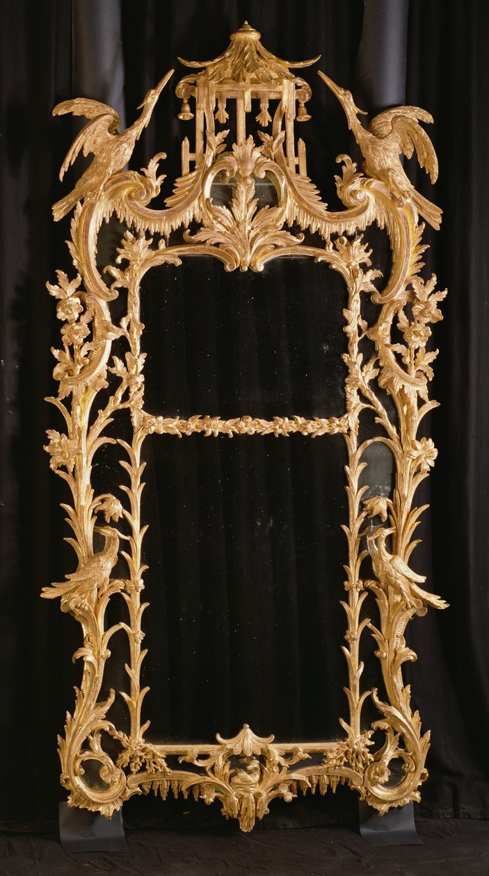 Geschnitzter Spiegel, ca. 1760 von English School