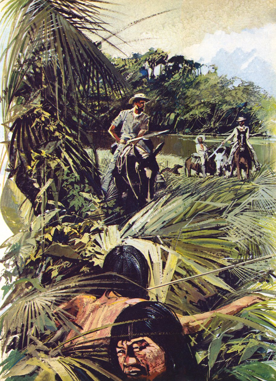 Colonel Percy Fawcett erkundet das Matto Grosso von English School