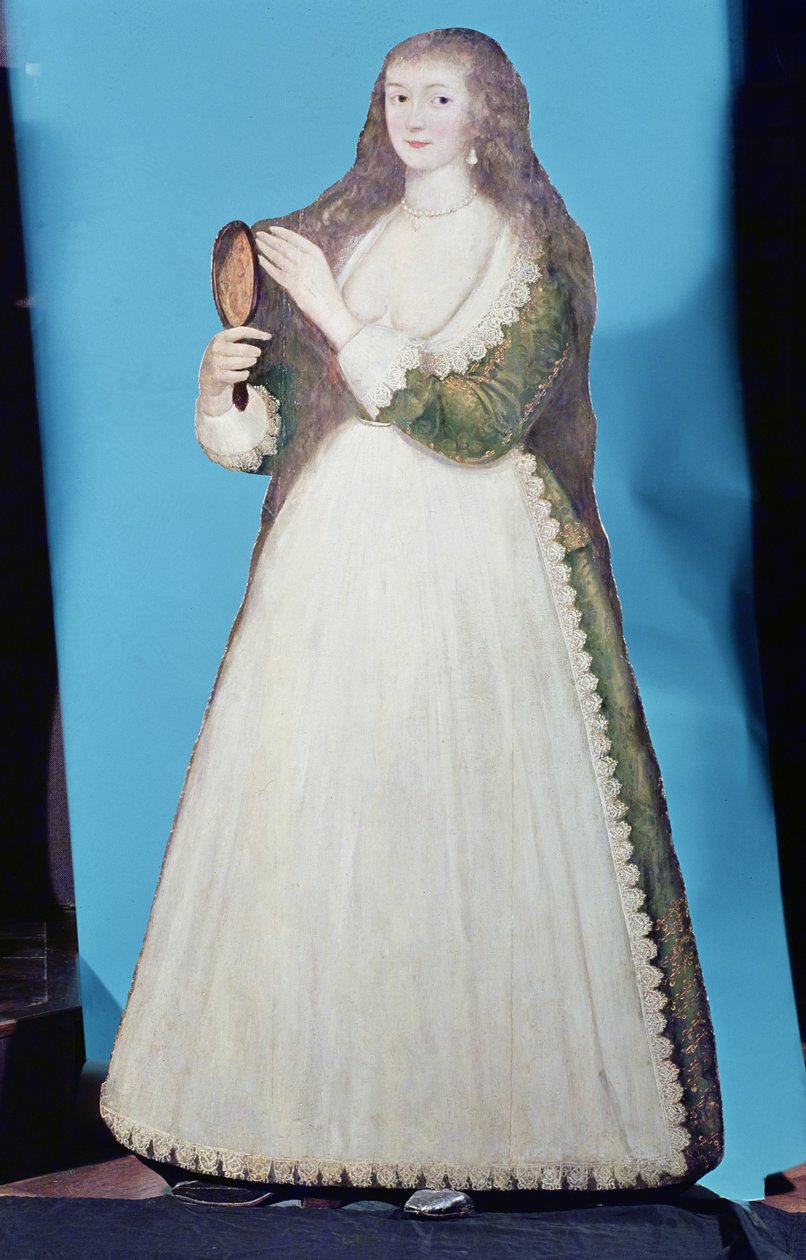 Figur einer Frau auf einer Attrappe, ca. 1620 von English School