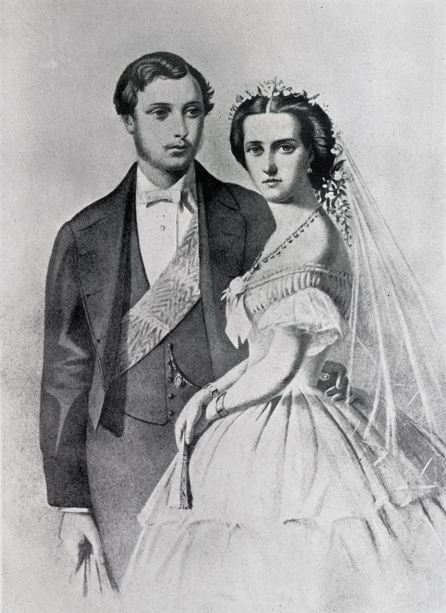 König Edward und Königin Alexandra zur Zeit ihrer Hochzeit von English School