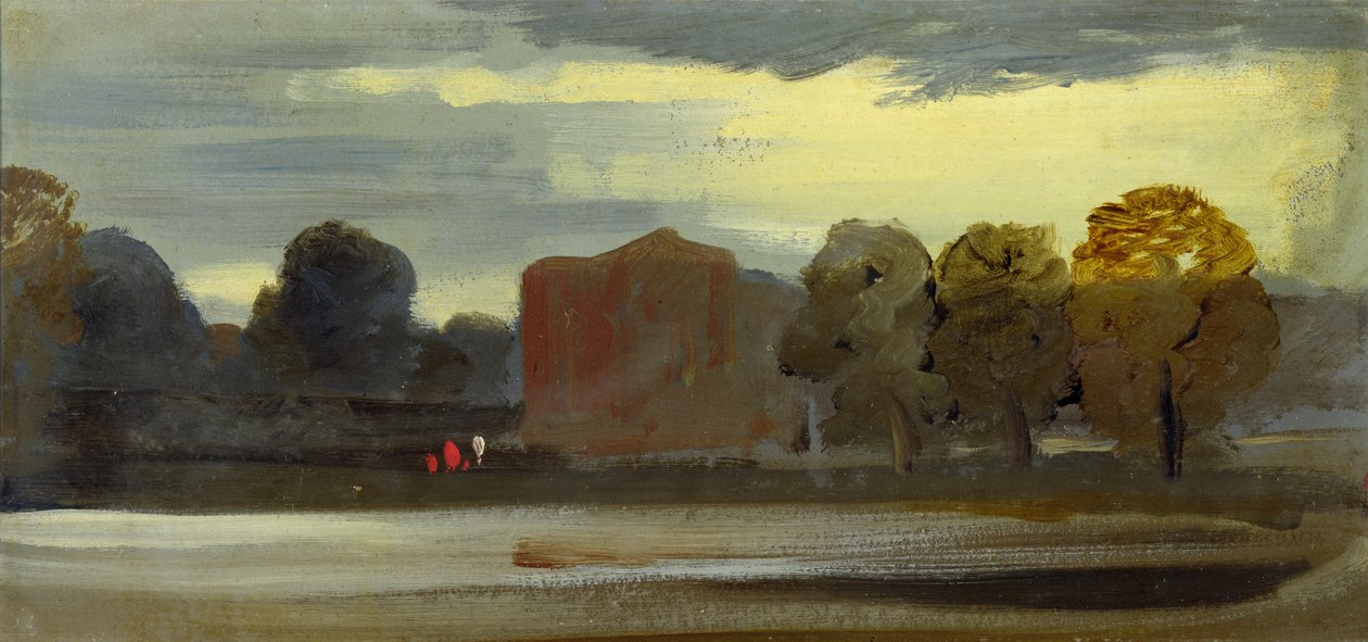 Landschaft mit See (Seeszene) von English School