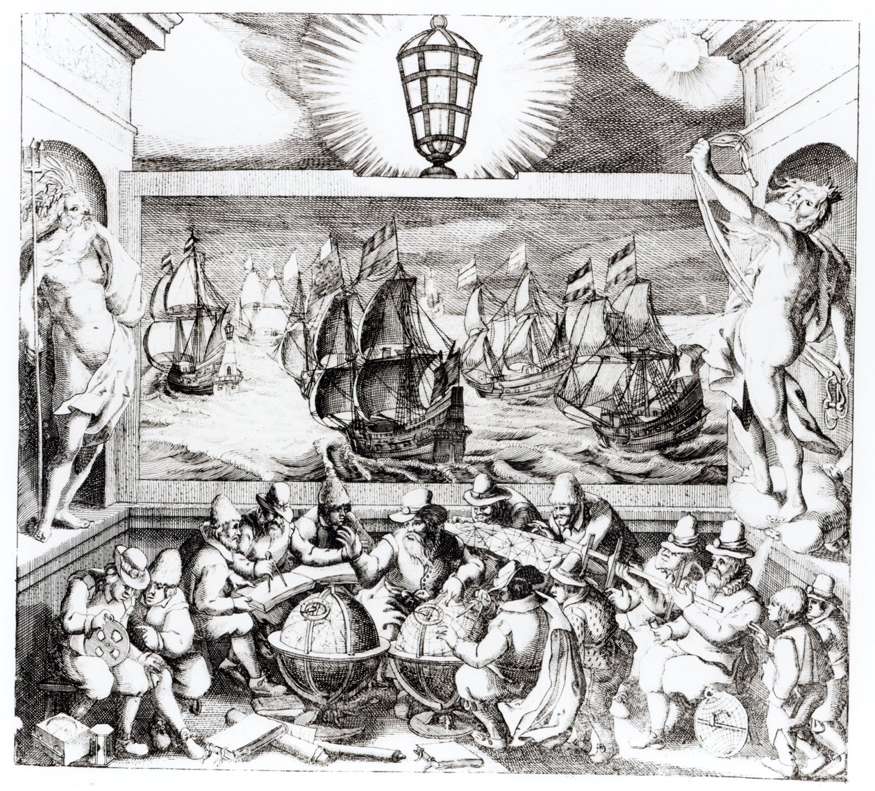 Navigation Titelseite, 1600 von English School