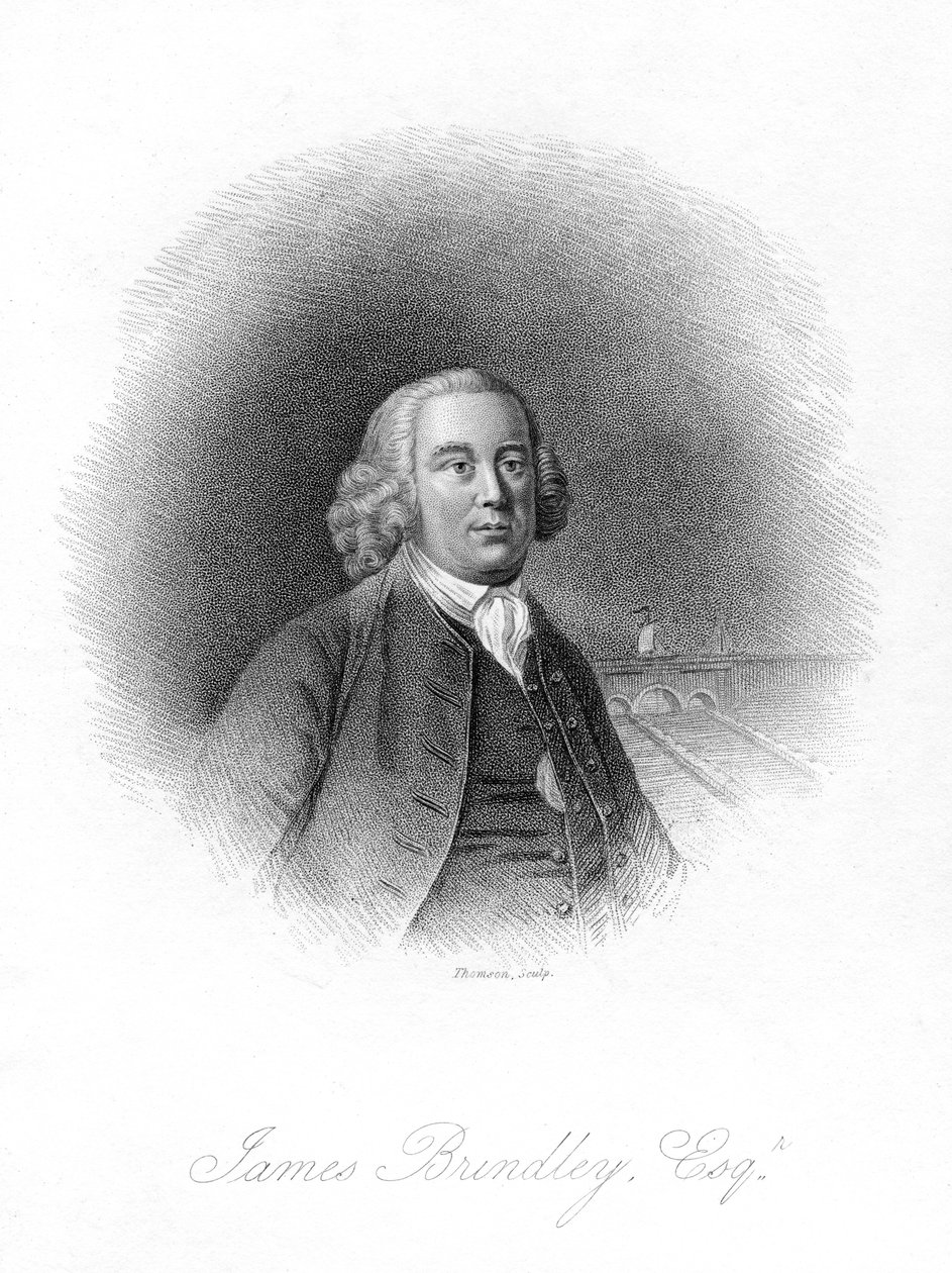 Porträt von James Brindley von English School