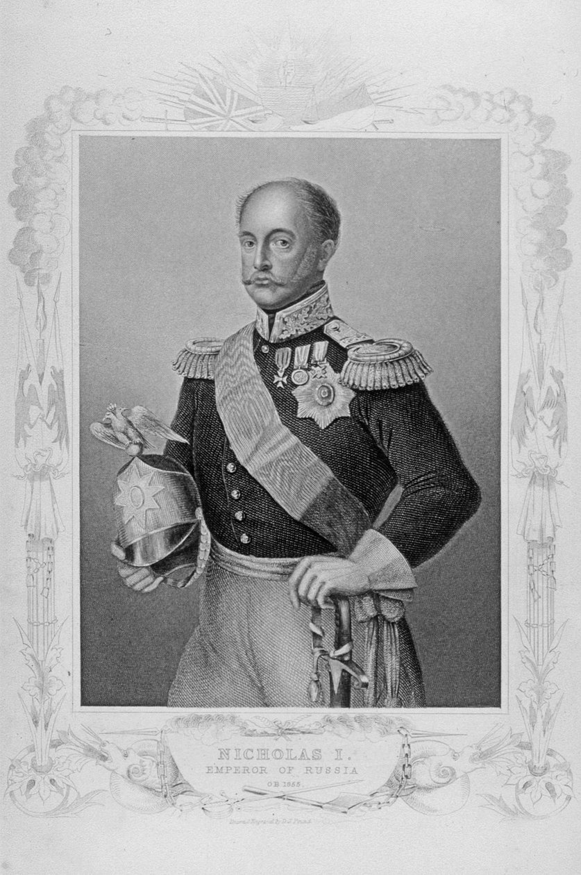 Porträt von Nikolaus I., Kaiser von Russland (1796-1855) von English School