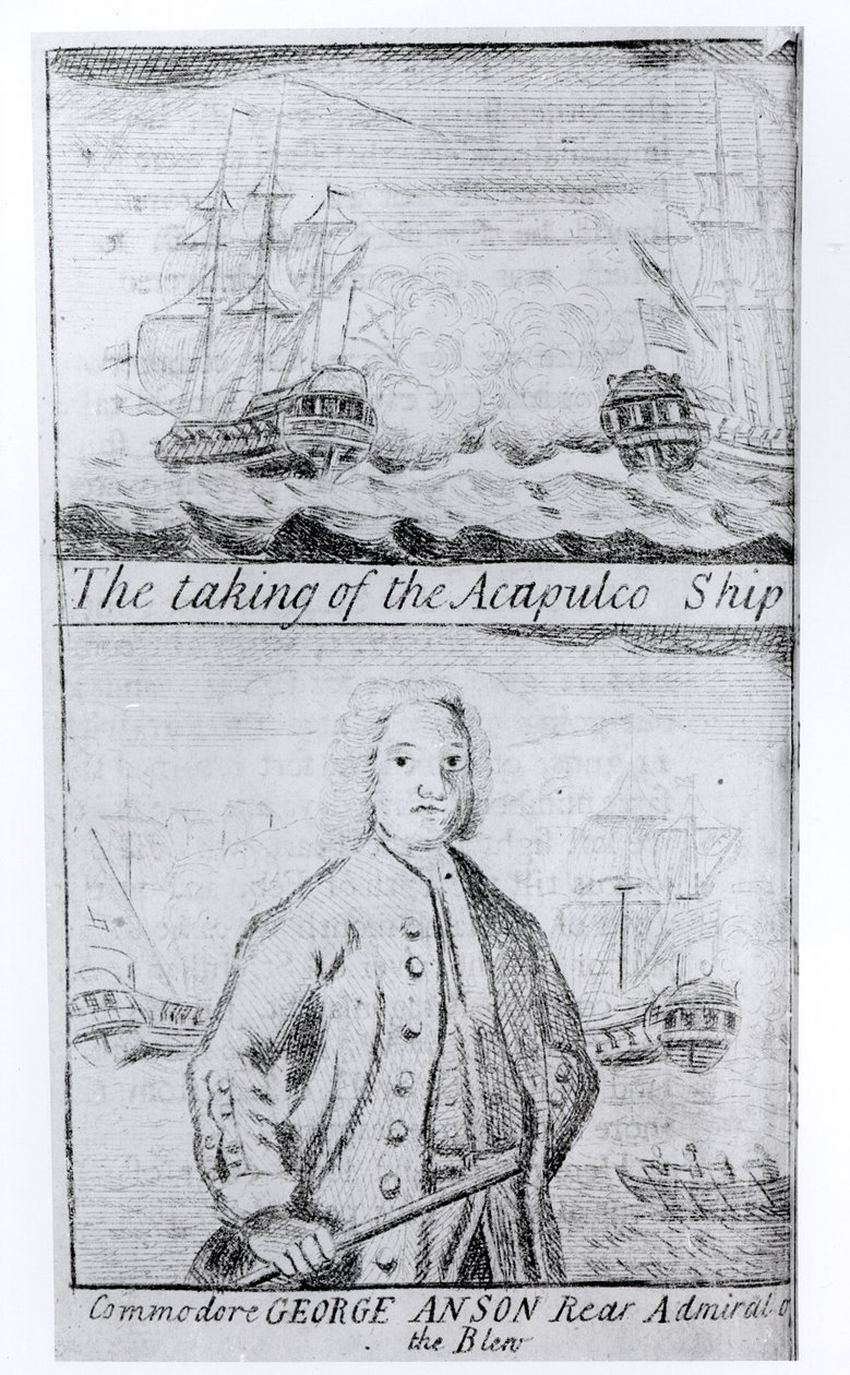 Die Eroberung des Acapulco-Schiffs, 20. Juni 1743 von English School