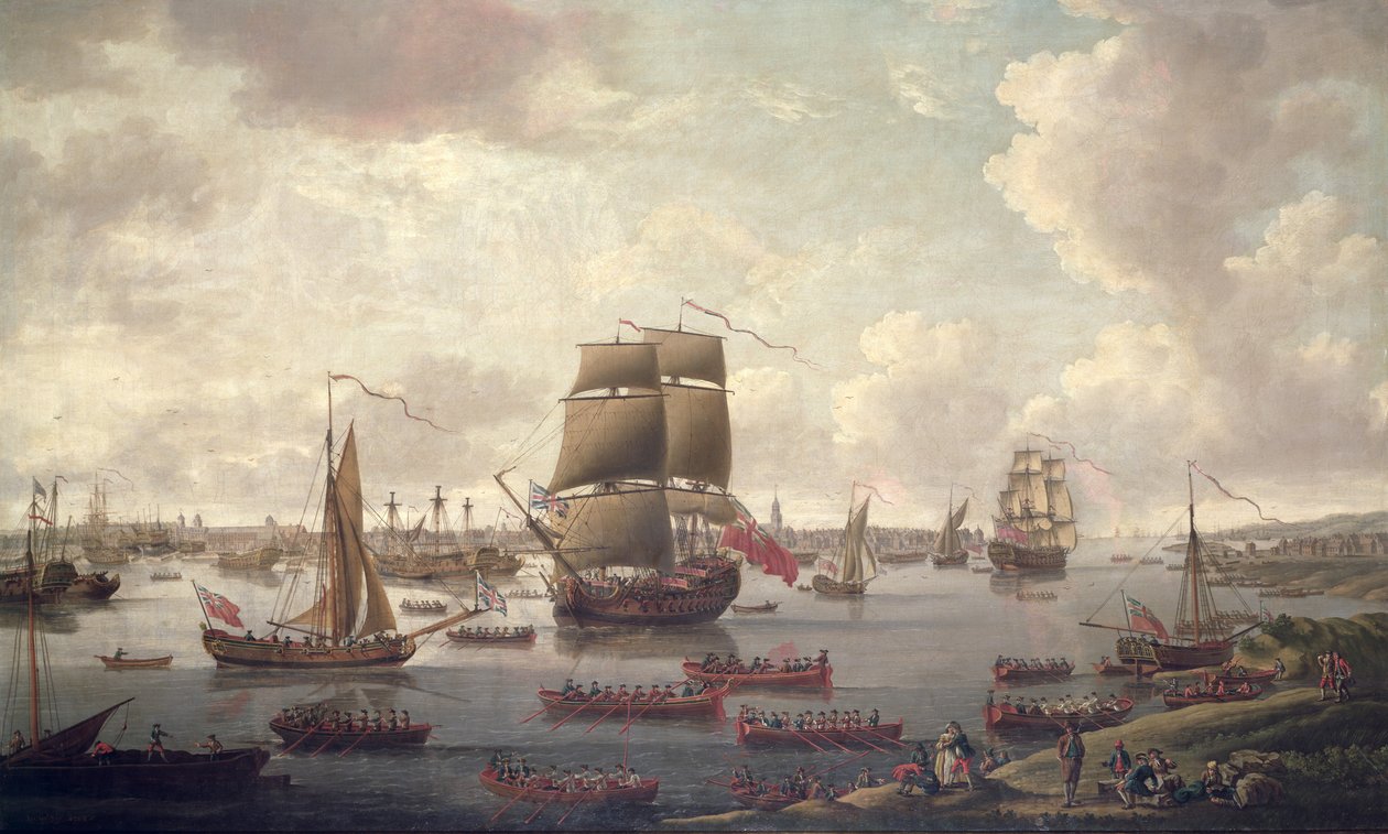 Ansicht der Themse, 1761 von English School