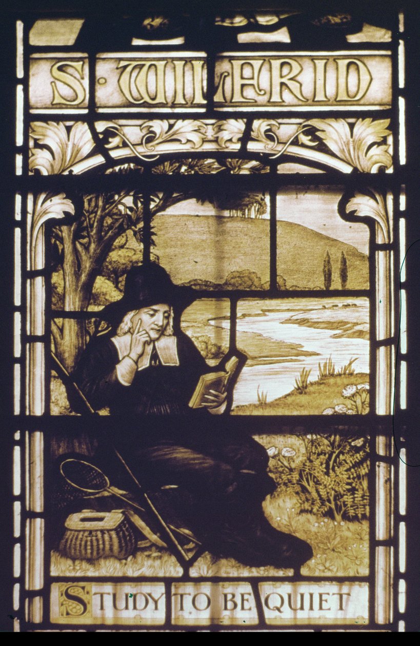 Fenster mit Darstellung von Izaak Walton von English School