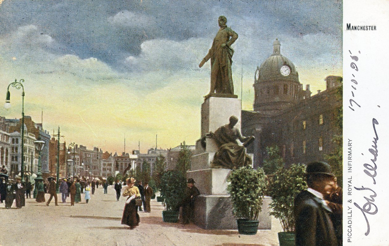 Piccadilly und das Royal Infirmary, Manchester von English Photographer