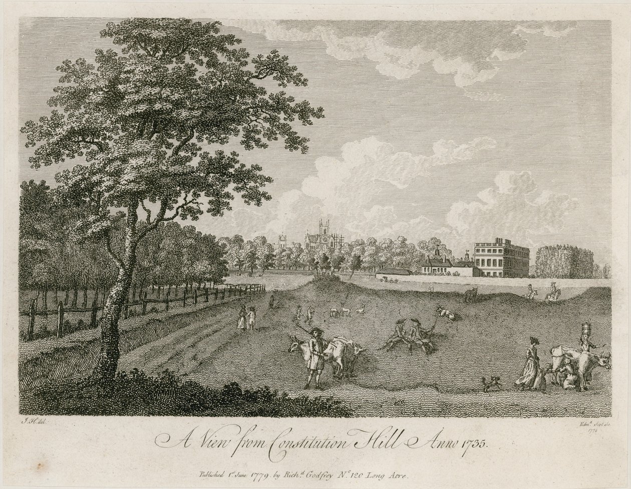 Ein Blick vom Constitution Hill, 1735 von English School