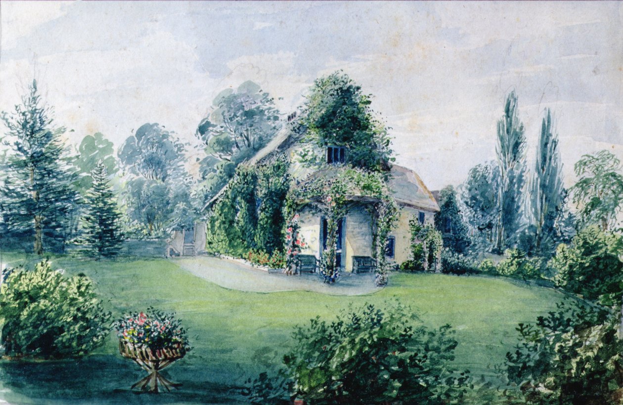 Eine Gartenlaube von English School