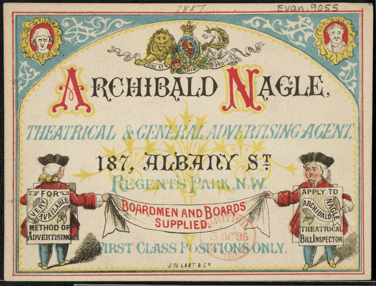 Anzeige für Archibald Neagle, Werbeagent von English School