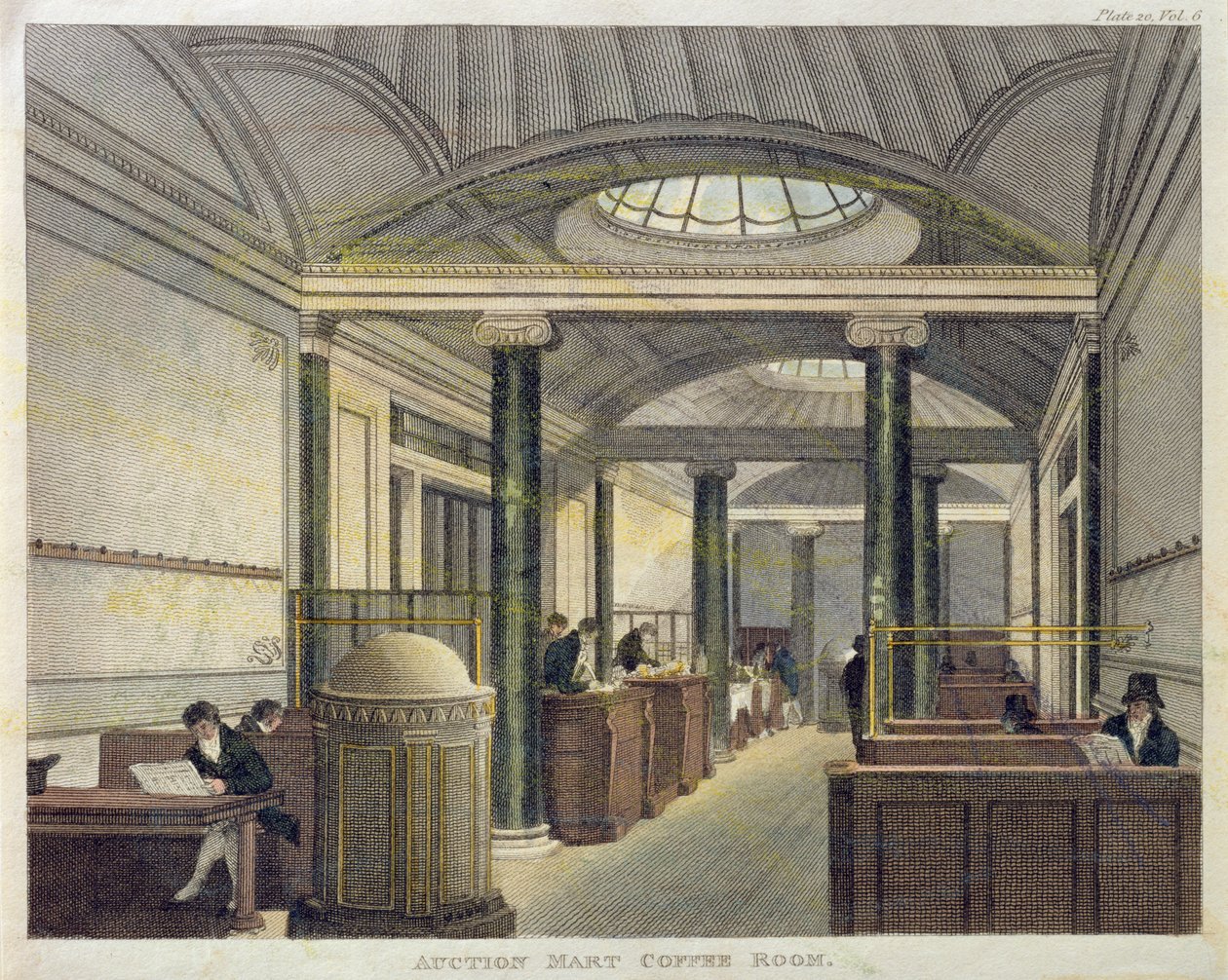 Auktionsmarkt-Kaffeezimmer von English School