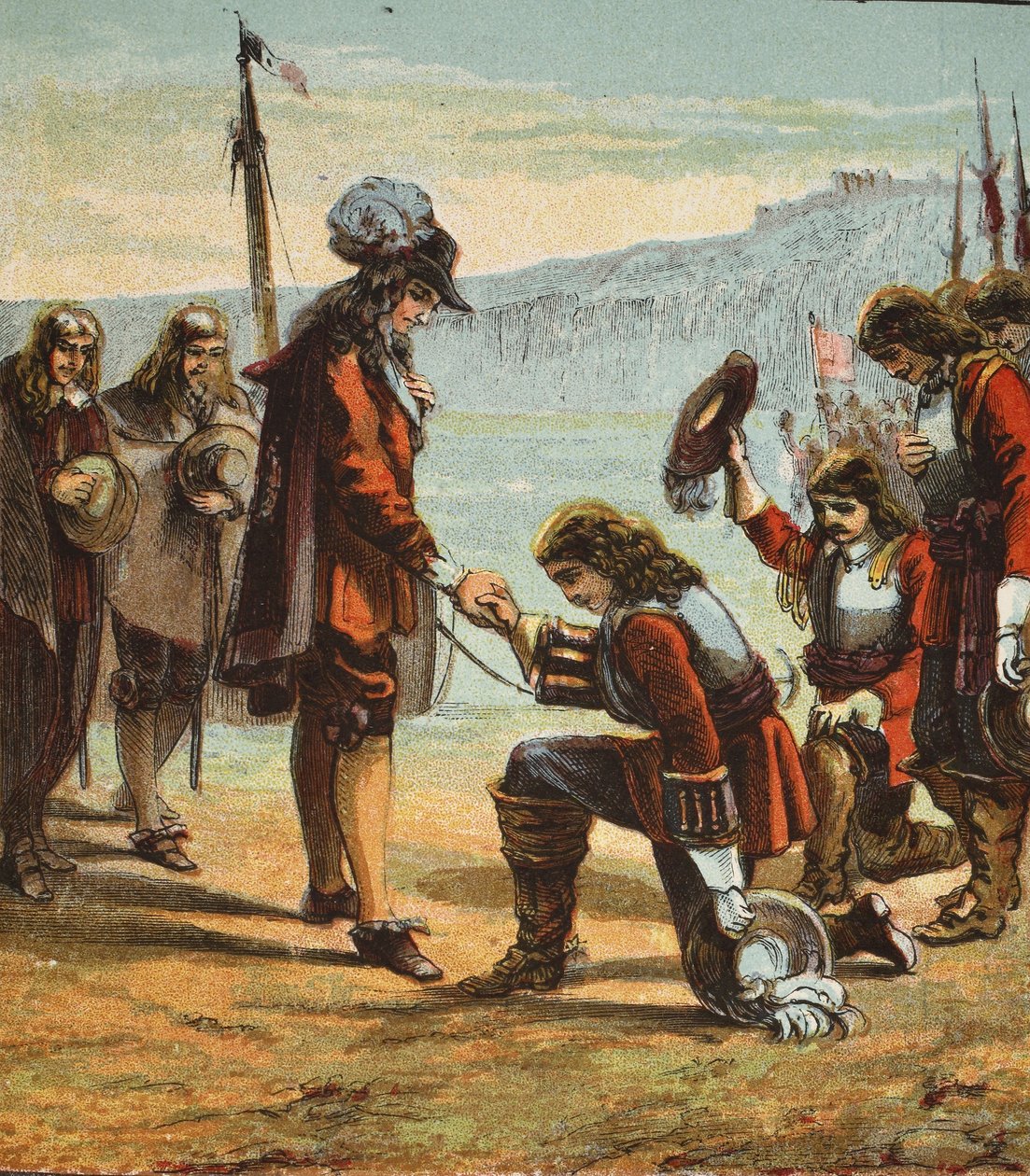 Karl II und General Monk von English School