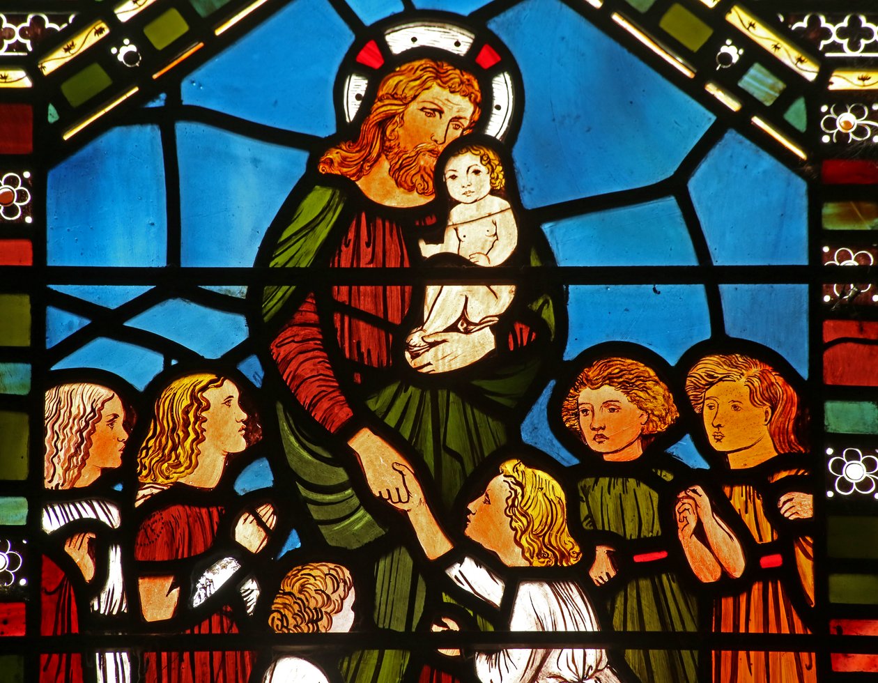 Christus segnet die Kinder von English School