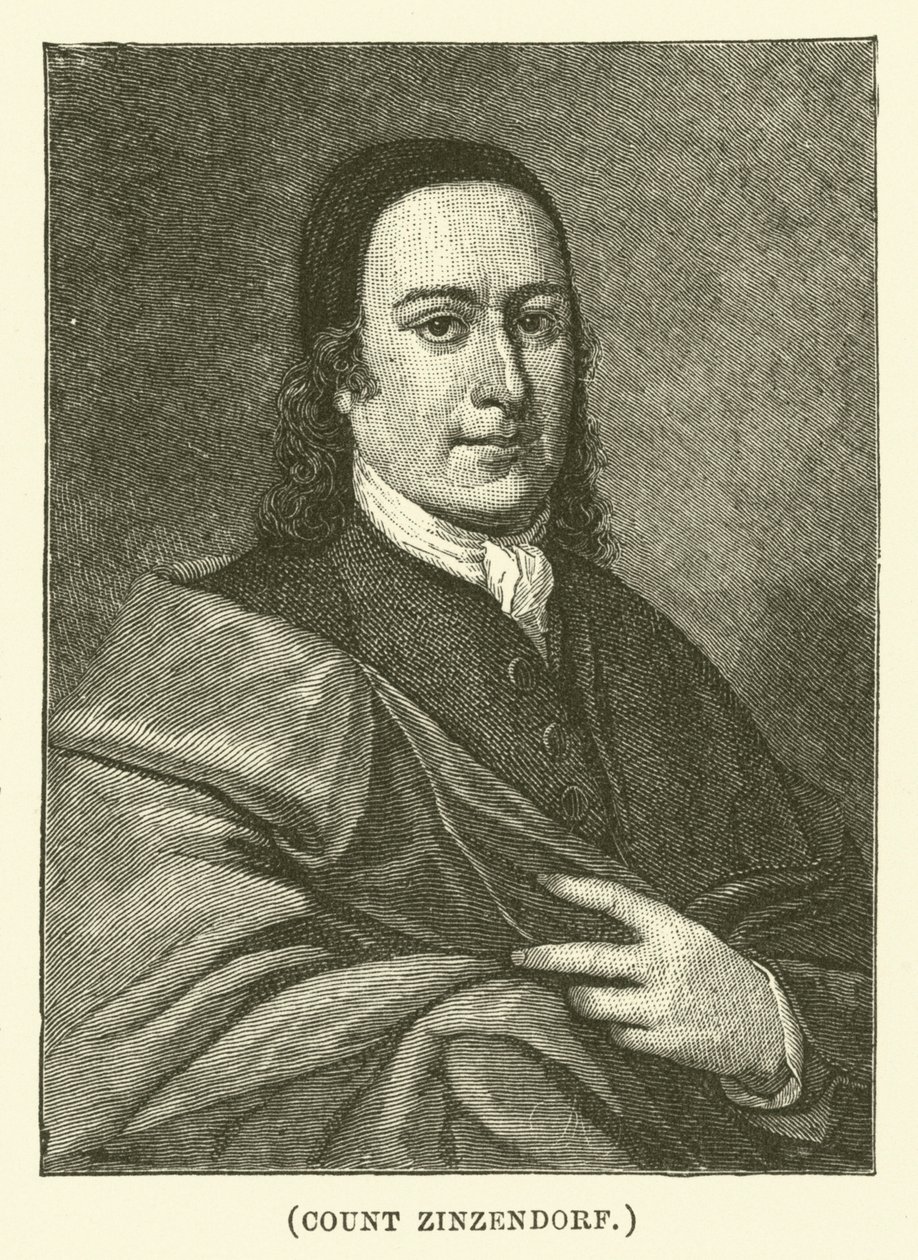 Graf Zinzendorf (Gravur) von English School