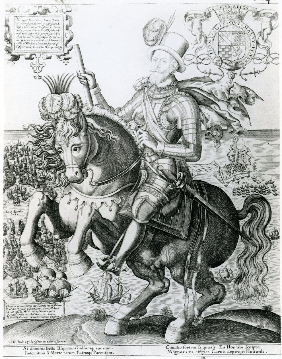 Reiterporträt von Charles Howard von English School