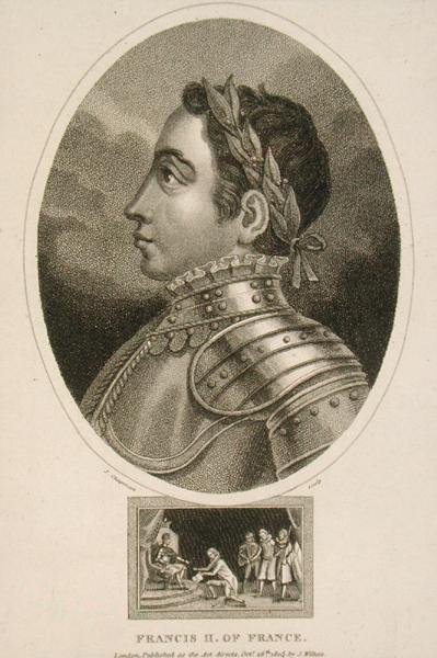 Franz II. (1544-60) von Frankreich (Gravur) von English School