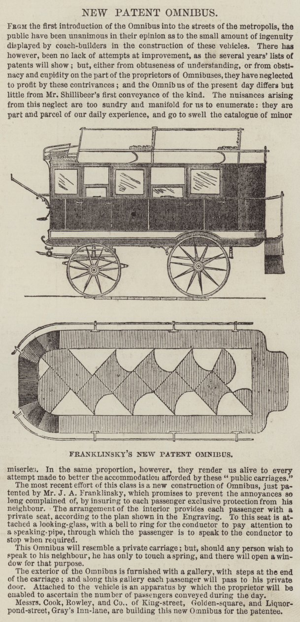 Franklinskys neues Patent-Omnibus von English School