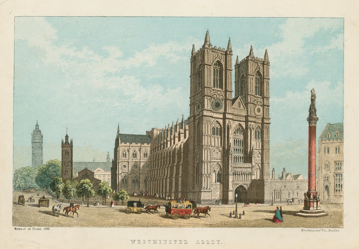 Gesamtansicht der Westminster Abbey von English School