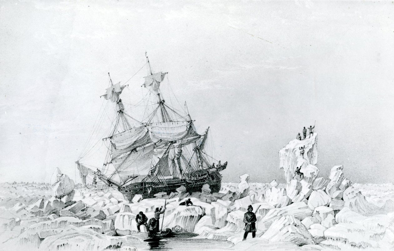 HMS Terror im Eis gefangen von English School
