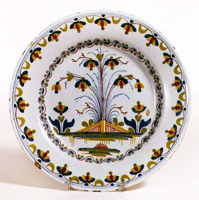 Lambeth-Delftware-Teller, ca. 1770 von English School