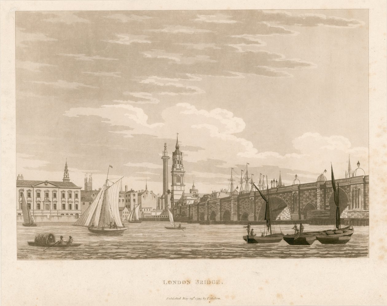 London Bridge, 1799 von English School